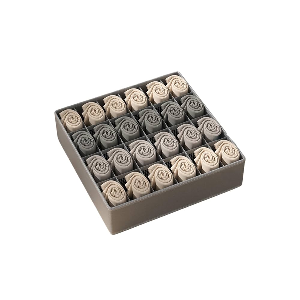 Amazon｜衣類収納 靴下 下着 収納ボックス 24マス 折り畳み式 引き出し